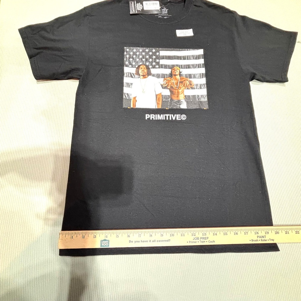Primitive Skateboarding Outkast USA Flag Graphic Black T Shirt Mens Size Medium - Picture 4 of 9